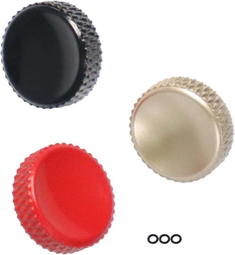 DJDIRY 3 Pack Camera Shutter Button with Rubber O-Ring, Concave Shutter Release Button Compatible with Fujifilm, Hasselblad, Rolleiflex, Nikon - Image 1
